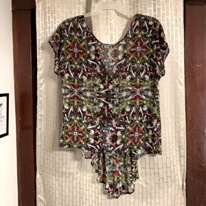 Diamond like print High low Tee